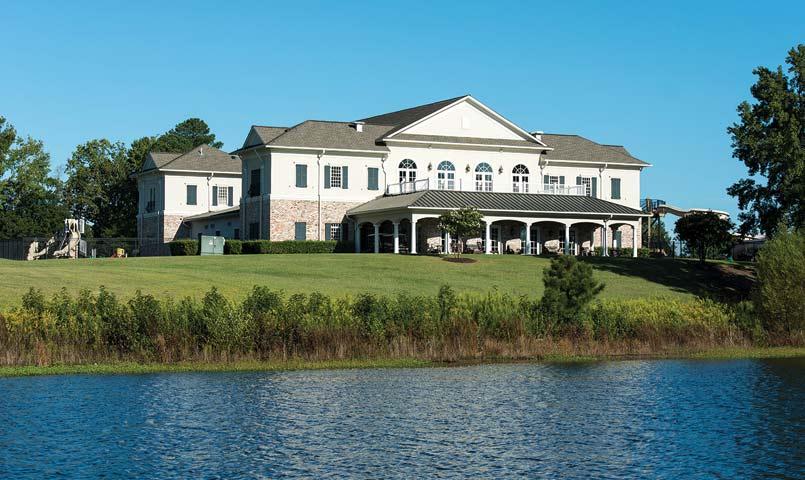 The Flowers Plantation clubhouse and lake, Clayton NC